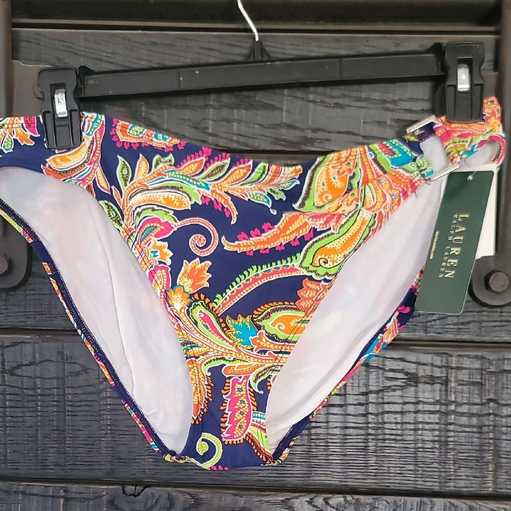 Polo by Ralph Lauren Blue and Orange Bikini